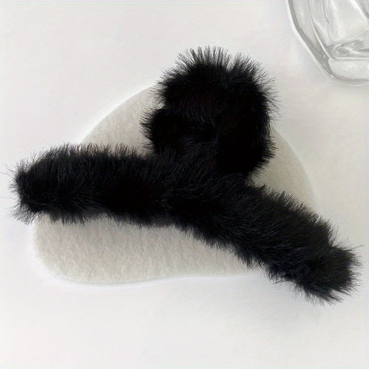 Large Shark Claw Hair Clip Plush Hair Claw Women's Hair Accessories