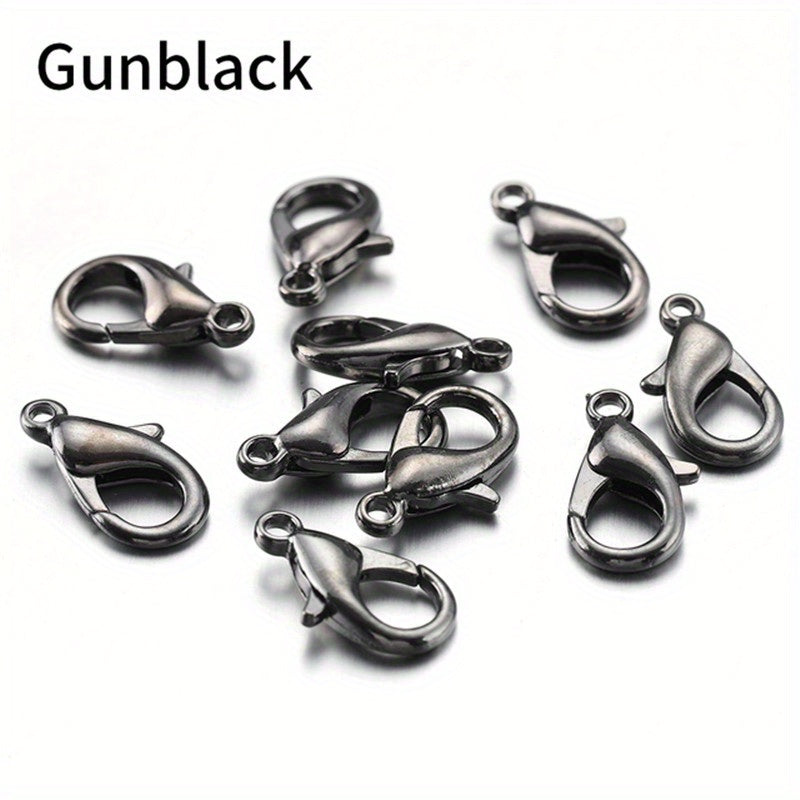 60pcs Lobster Clasps for Bracelets Necklaces 10-18mm Hooks Closure Findings