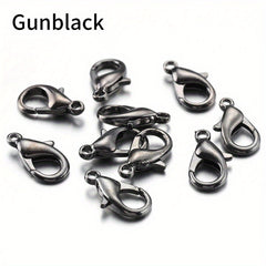 60pcs Lobster Clasps for Bracelets Necklaces 10-18mm Hooks Closure Findings