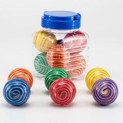 6pcs Funny Toy Balls 43mm Mixed Bouncy Ball for Children