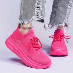 Women's Breathable Running Shoes Thick Bottom Athletic Sneakers