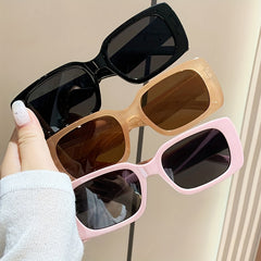Rectangle Sunglasses Retro UV400 Sun Shades for Vacation Beach Travel