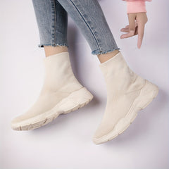Women's High Top Slip On Sneakers Lightweight Walking Shoes