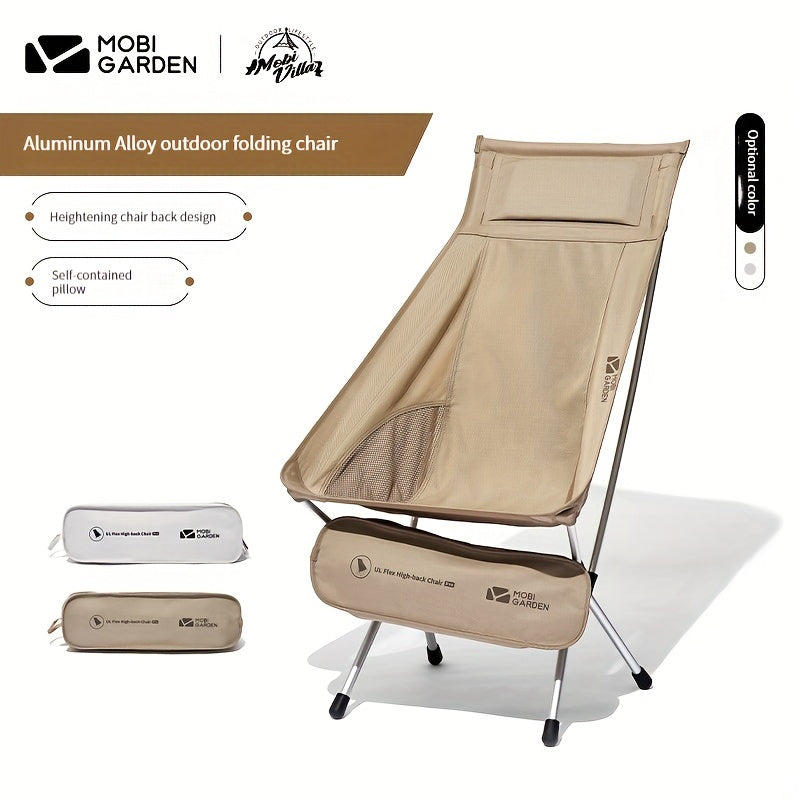 Portable High Back Chair Lightweight Aluminum Fold