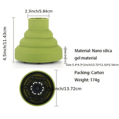 Universal Hair Diffuser Folding Retractable Silicone Hood Hairdressing Dryer
