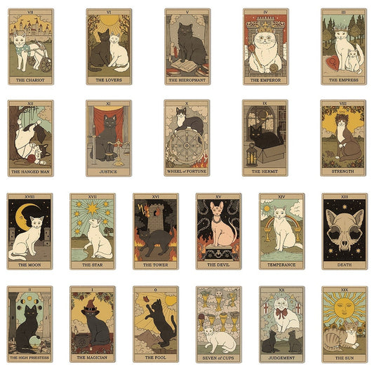 Cat Tarot Card Sticker Gift Decoration
