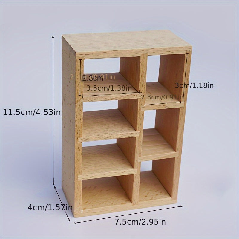 1:12 Dollhouse Bookcase 6 Shelves Figurine Cabinet Living Room Study