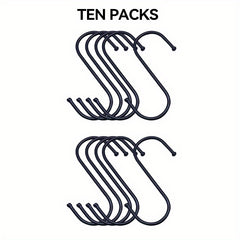 10pcs Stainless Steel S Hooks Heavy Duty Durable S Shaped Hooks for Kitchen