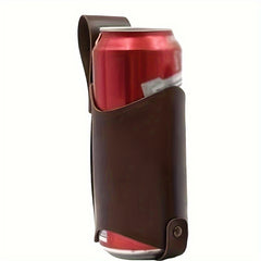 Faux Leather Beer Can Holder Belt for Men - Outdoor Festival Accessory