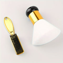 2pcs Broken Hair Sweep Brush Set for Barber Salon Uses