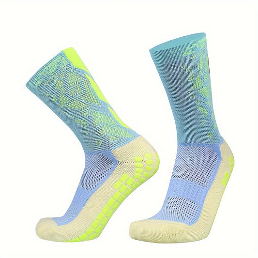Men's Soccer Socks Non slip Thickened Football Socks Grip Crew Socks