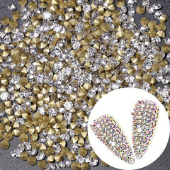 400 pcs Clear Diamond Rhinestones for Nail Art and Crafts