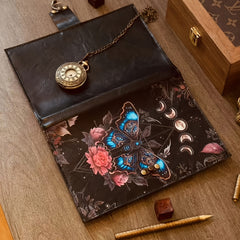 Handcrafted Vintage Style Journal with Butterfly & Floral Soft Cover
