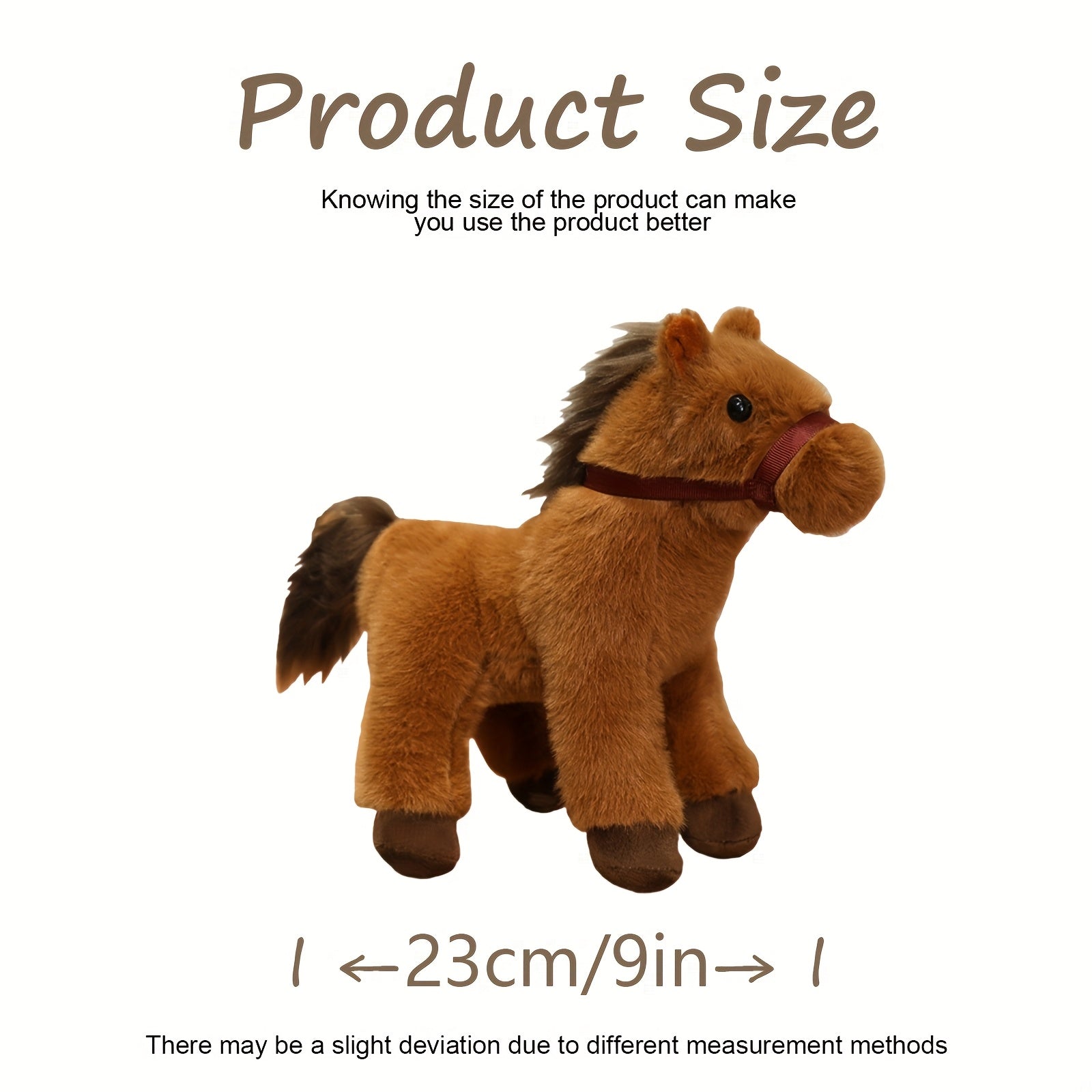 Pony Plush Toy Stuffed Animal Doll Farm Animals Home Decor