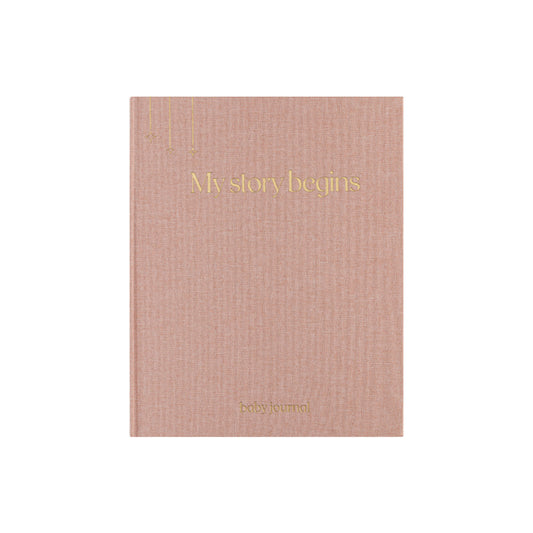 My Story Begins Journal B5 Size Educational Keepsake in Khaki Grey Yellow