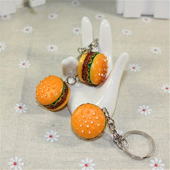 Hamburger Keychain Cartoon Food Car Keychain Bag Keychain