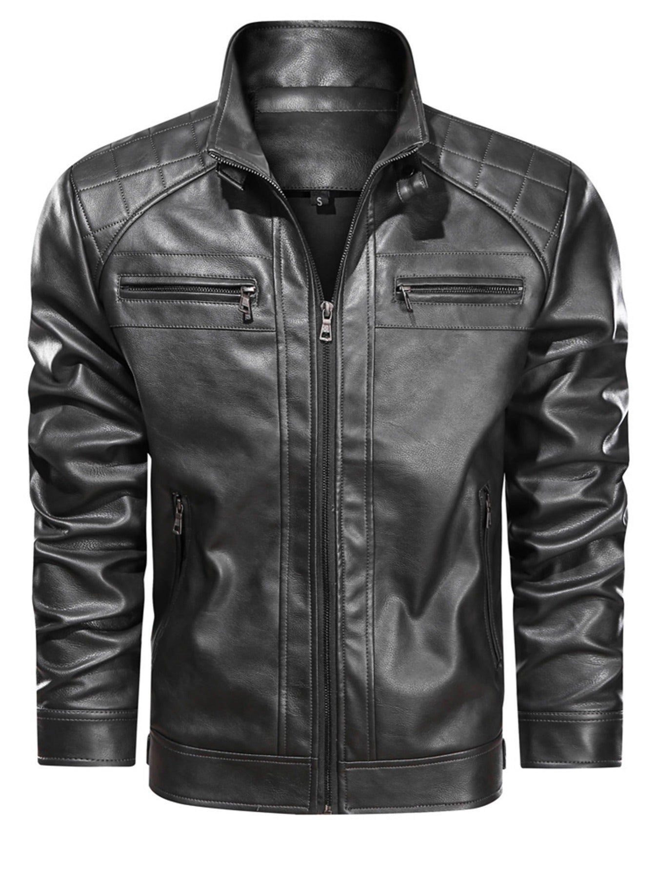 Men's Biker PU Jacket - Stylish and durable outerwear for bikers