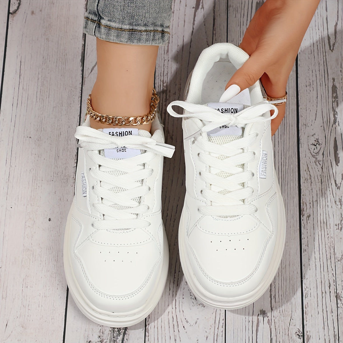 Women's Colorblock Sneakers Low Top Lace Up Shoes