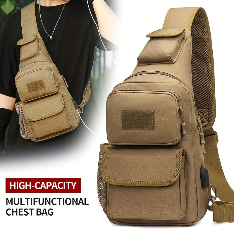 Large Capacity Tactical Backpack Hiking Travel Bag Fishing Bag Outdoor Chest Bag