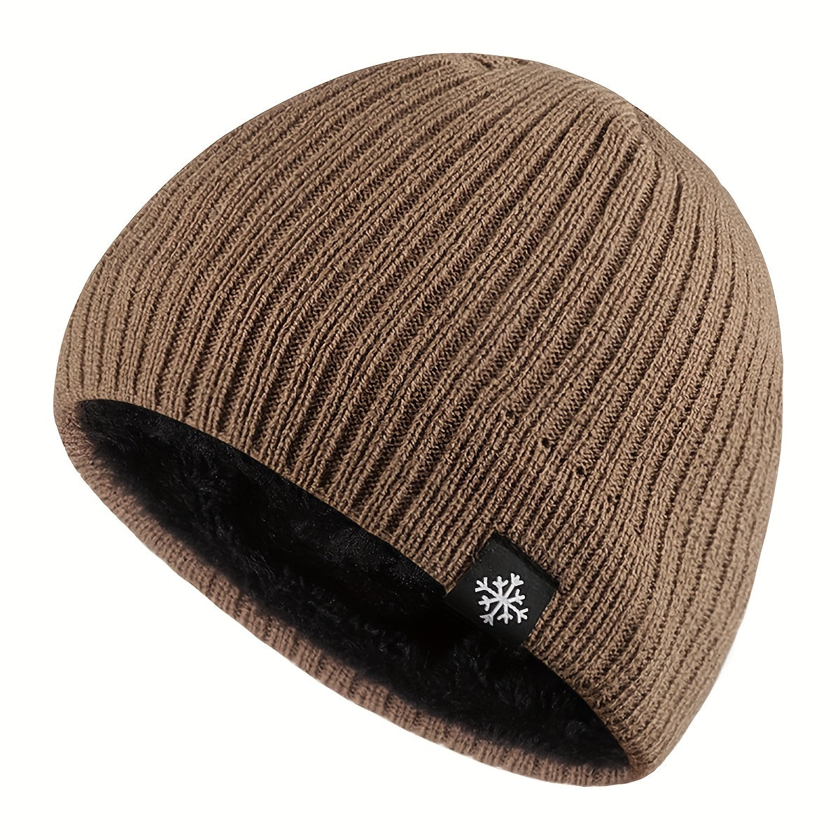 Men's Casual Velvet Knitted Hat Windproof Warm Woolen Hat