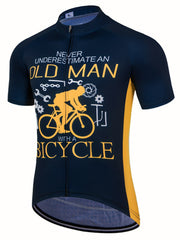 Men's Cycling Jersey Short Sleeve Breathable Bicycle Jersey With 3 Back Pockets