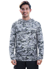 Men's Camo UPF 50 Sun Protection Hoodie Long Sleeve