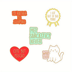 Is It Friday Yet Enamel Pins - Me Sarcastic Never - 80s Baby Drama Brooch