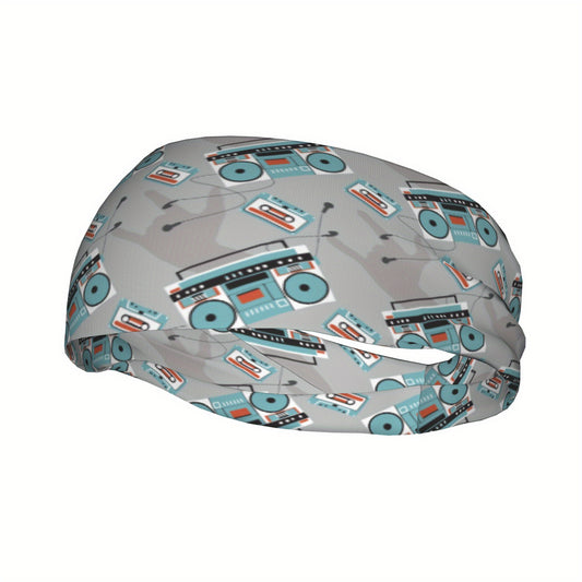 Men's Non Slip Grip Teal Headband for Gym & Running