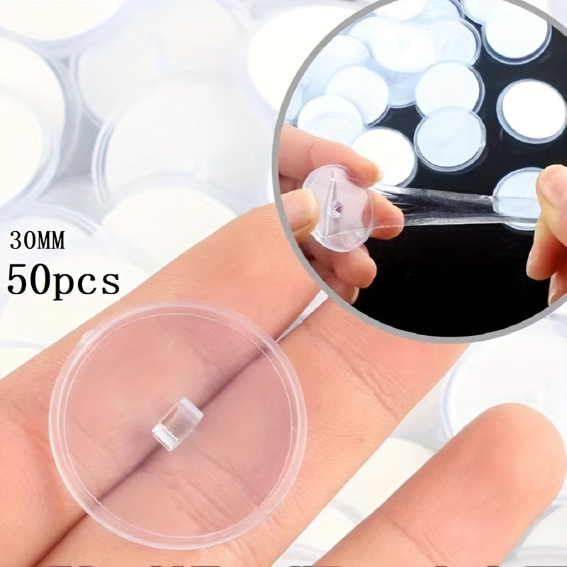 50pcs Ceiling Transparent Strong Self Adhesive Hook Christmas Storage DIY Decor
