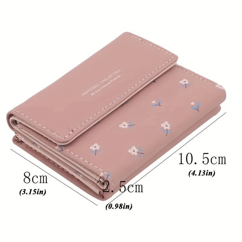 Flower Pattern Coin Purse Card Wallet Women's Clutch Bag