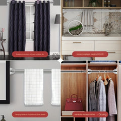 Stainless Steel Telescopic Shower Curtain Rod