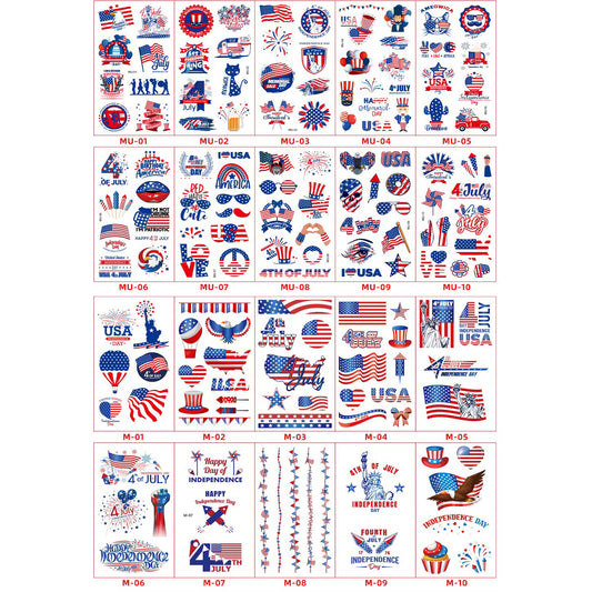 Patriotic Party Favors American Flag Glasses Stickers Circle Bracelet