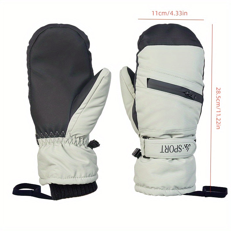 Waterproof Coldproof Windproof Gloves, Warm Thickened Touch Screen Gloves