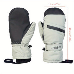 Waterproof Coldproof Windproof Gloves, Warm Thickened Touch Screen Gloves