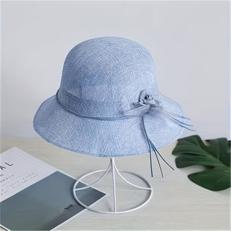 Mesh Breathable Solid Bucket Hat Adjustable Travel Beach Hats