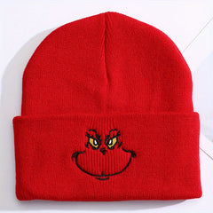 Embroidered Ski Knit Cap Beanie Hat Keep Warm Men Women