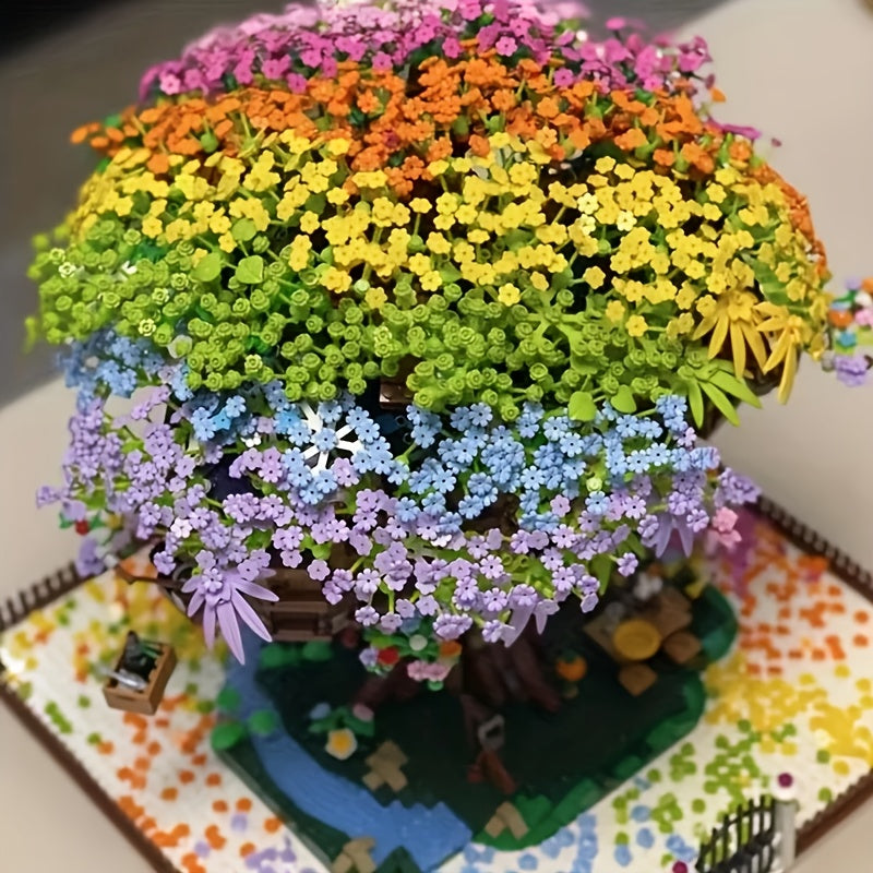 2030pcs Rainbow Tree House Building Block Set