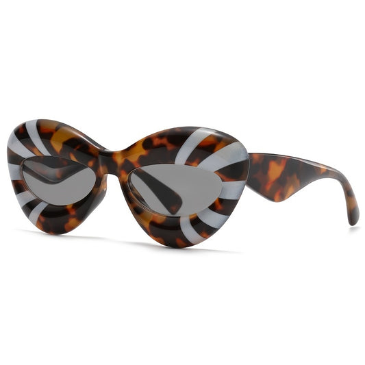 Striped Lip Sunglasses Funny Photo Booth Props for Party UV400