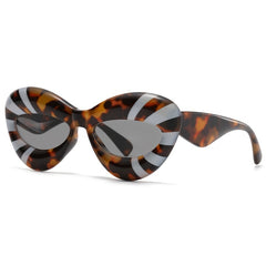 Striped Lip Sunglasses Funny Photo Booth Props for Party UV400