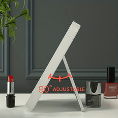 Portable Folding LED Vanity Mirror 3 Lighting Modes USB Rechargeable Pink