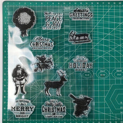 Santa Claus Clear Stamps Scrapbooking Decor Embossing DIY Greeting Card