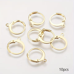 304 Stainless Steel Leverback Earrings 14.5x12x2mm