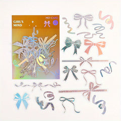 45pcs Glitter Laser Sticker Set for Literature Art Scrapbooking & DIY