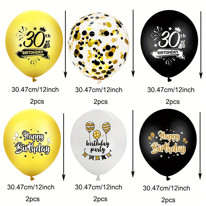 Happy Birthday Balloons Air Globs Party Decoration Adult 30 40 50 60