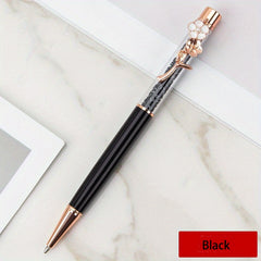 Metal Copper Quicksand Pen Flower Decoration Office School