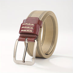 Men's Canvas Belt Pin Buckle Belt Outdoor Casual Jeans