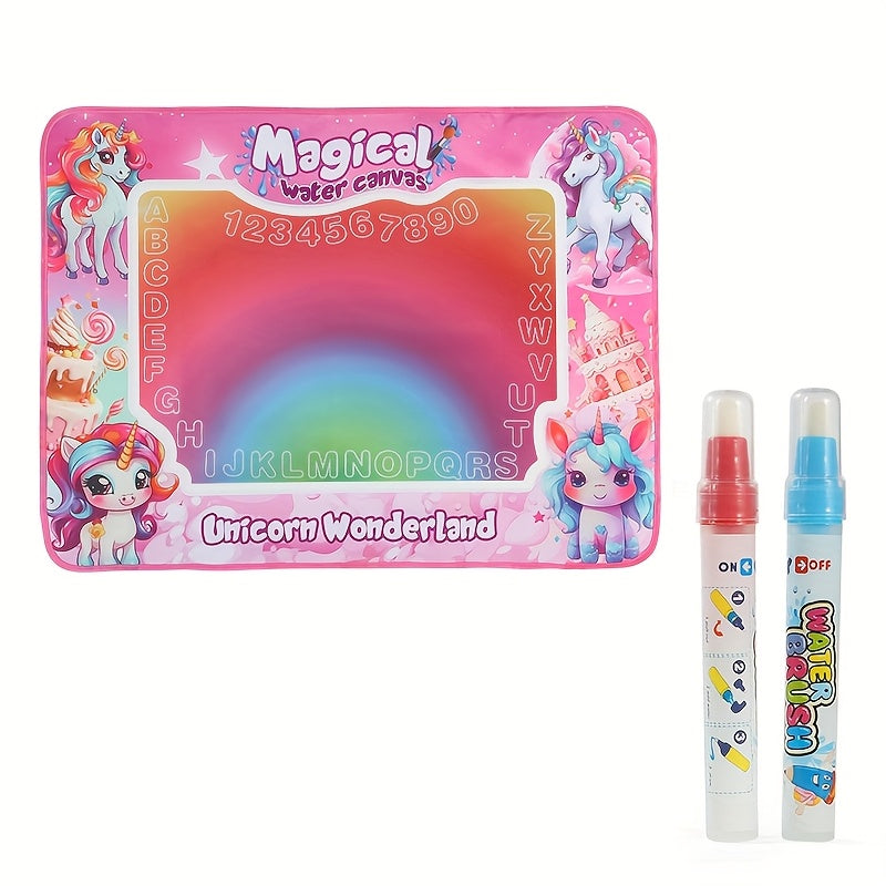 Magic Watercolour Canvas Set Kids Novelty Toy Doodle Pad Portable Art