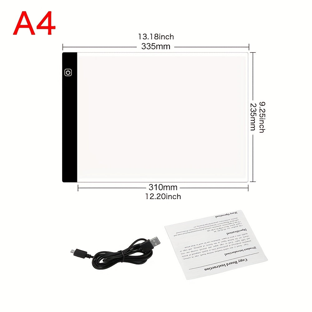 A4 Portable Tracing LED Copy Board Light Box USB Power Copy Drawing Board