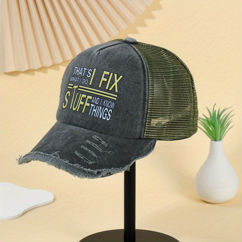Unisex Breathable Adjustable Baseball Cap Embroidered For Outdoor Sport