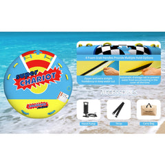 3 Person Heavy Duty Inflatable Towable Tube for Boats